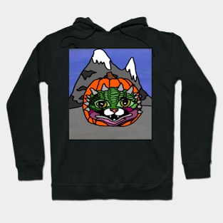 pumpkin lizard cat by mountain Hoodie